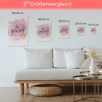 Spruch Fotoboard Magnet Wandbild Be Yourself Geschenk