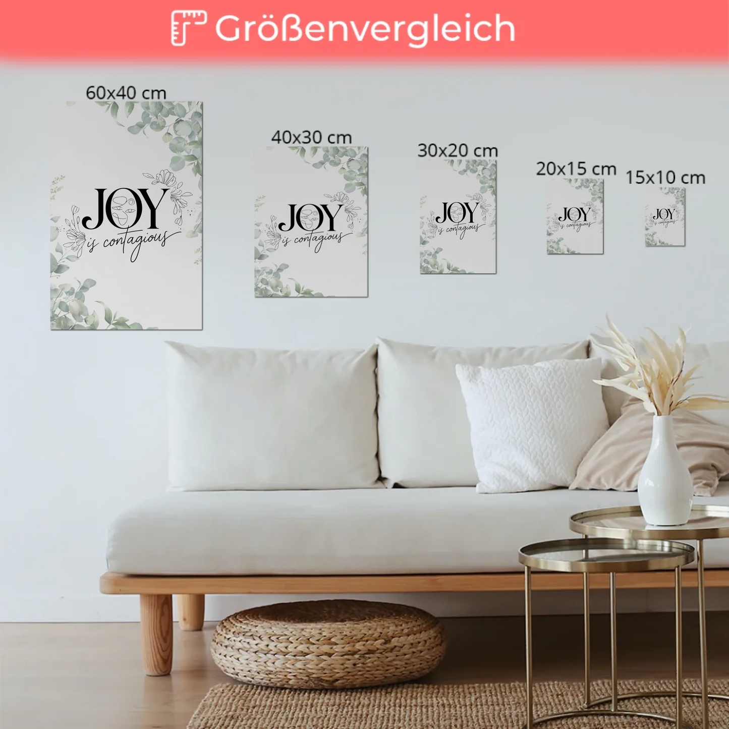Magnet Poster Spruch Joy is Contagious Geschenkidee