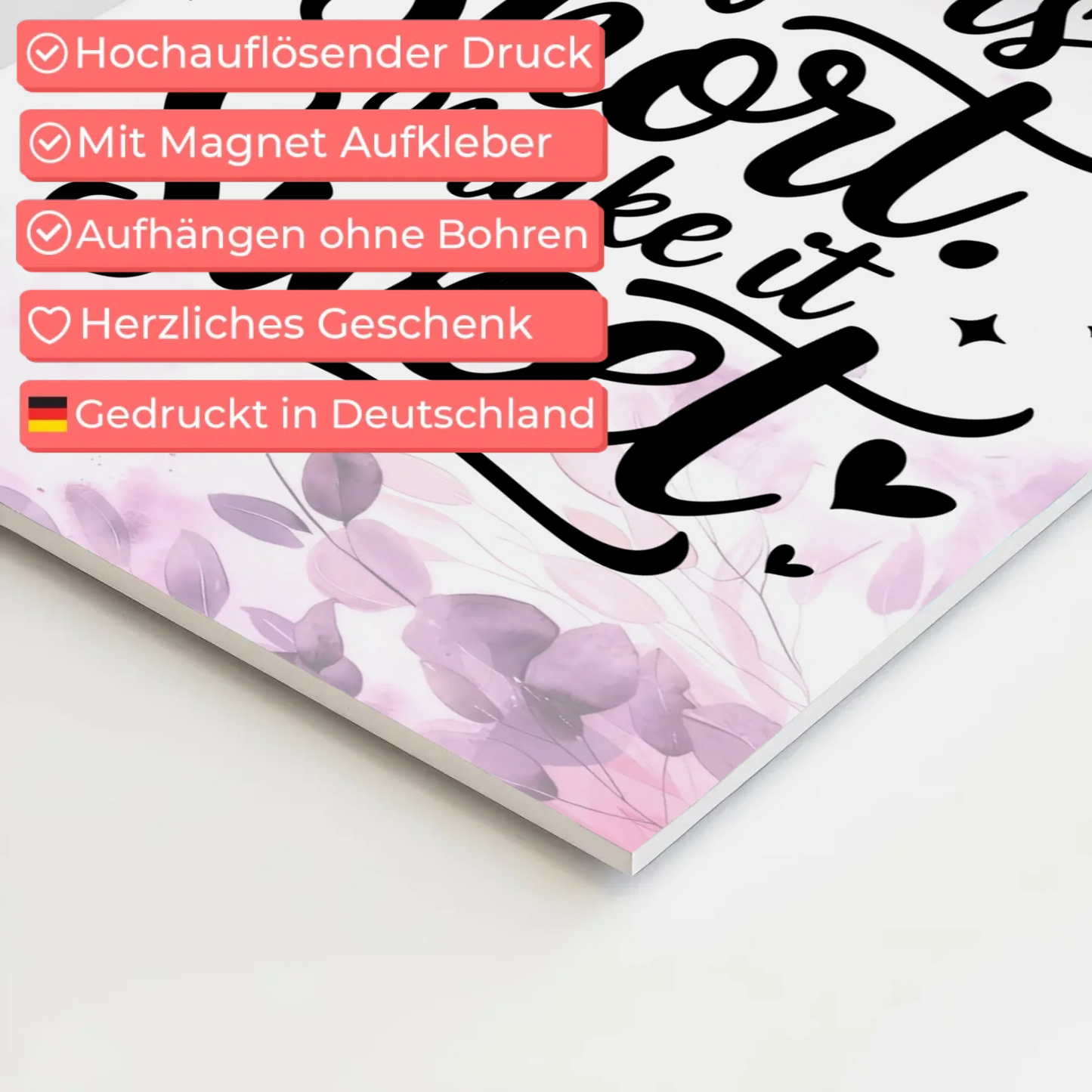 Sprüche Poster Magentisch Life is Short Make it Sweet