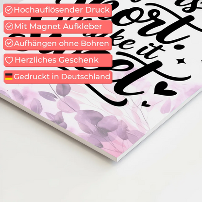 Sprüche Poster Magentisch Life is Short Make it Sweet