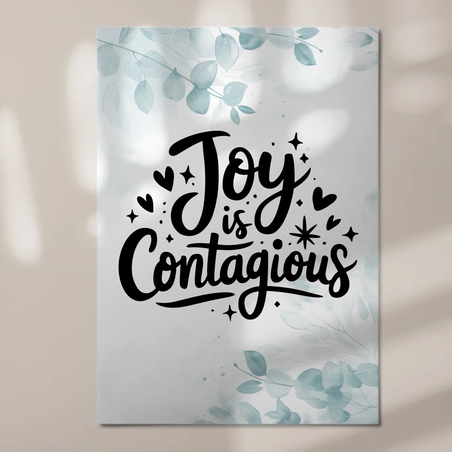 Magnet Poster Spruch Joy is Contagious personalisiert