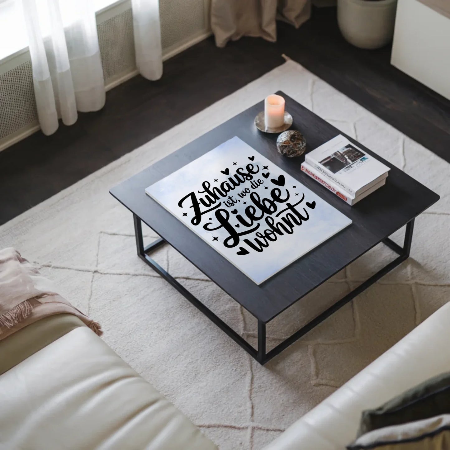 Sprüche Poster Magentisch Zuhause ist wo Liebe wohnt
