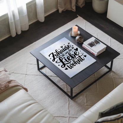 Sprüche Poster Magentisch Zuhause ist wo Liebe wohnt