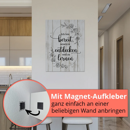 Spruch Affirmation Magnet Wandbild Positiv Neues Lernen
