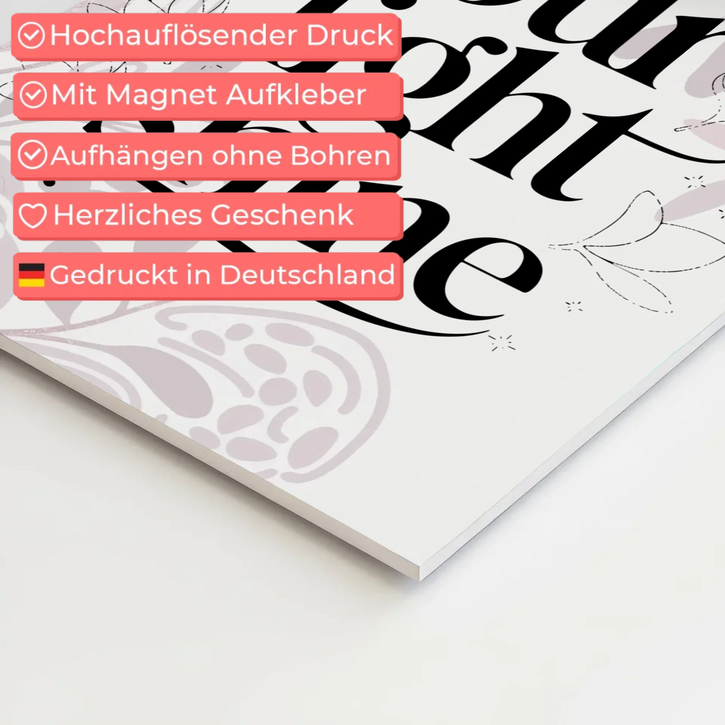 Spruch Fotoboard Magnet Wandbild Let Your Light Shine