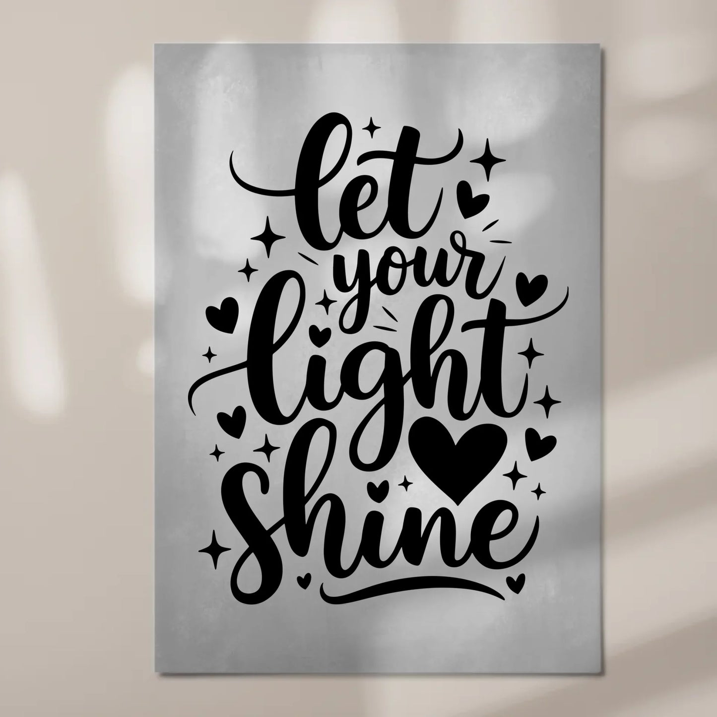 Magnet Poster mit Spruch Let your light shine Geschenk