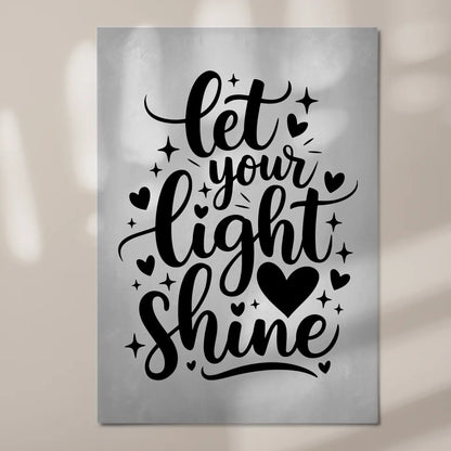 Magnet Poster mit Spruch Let your light shine Geschenk