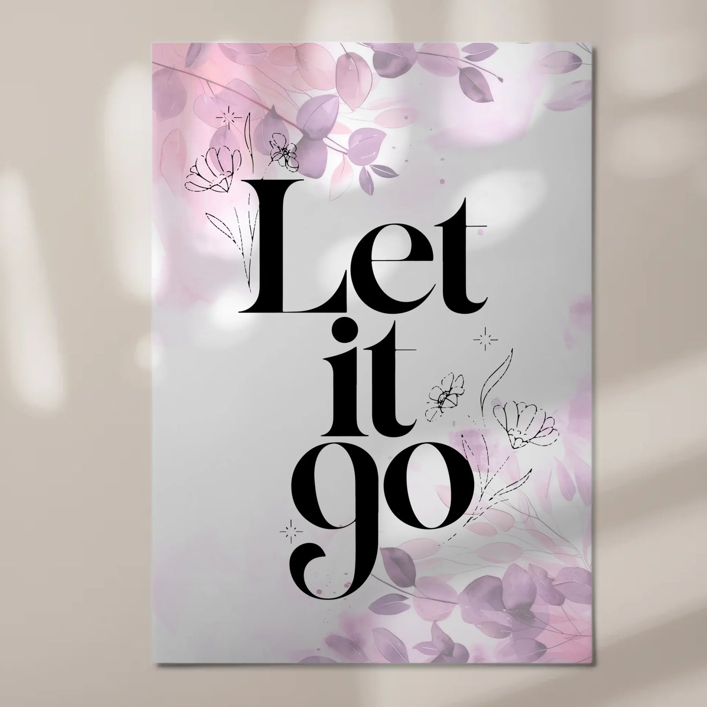 Magnet Poster mit Spruch Let it go personalisiert