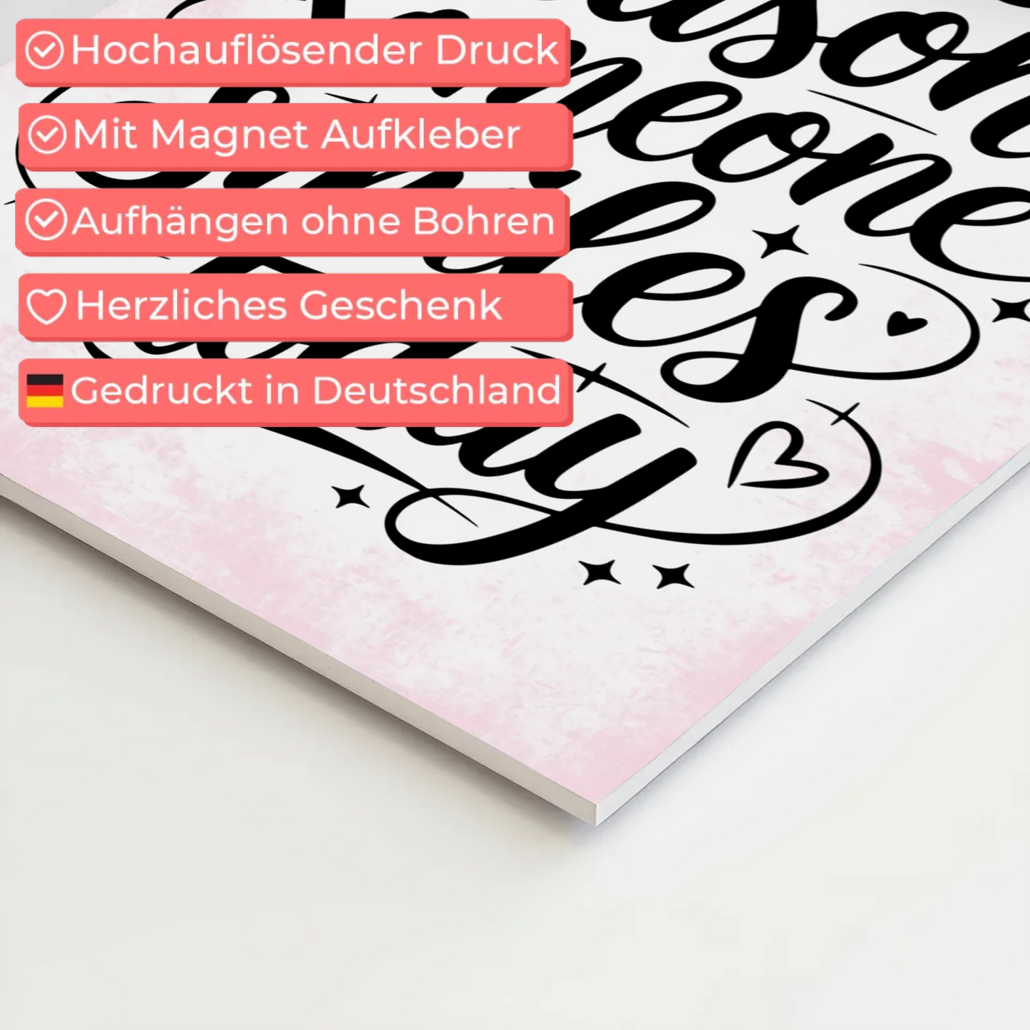 Sprüche Poster Magentisch Be the Reason Someone Smiles