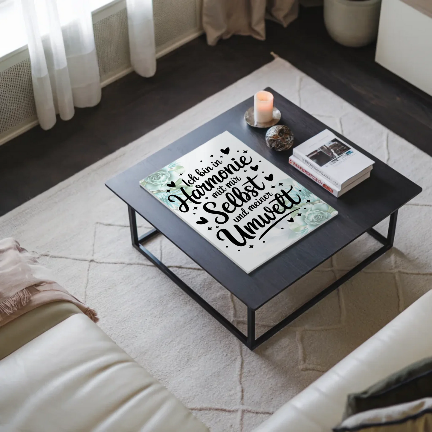 Affirmation Magnet Wandbild Ich bin in Harmonie Poster Fotoboard