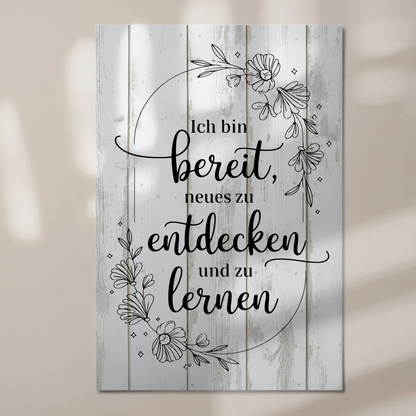 Spruch Affirmation Magnet Wandbild Positiv Neues Lernen