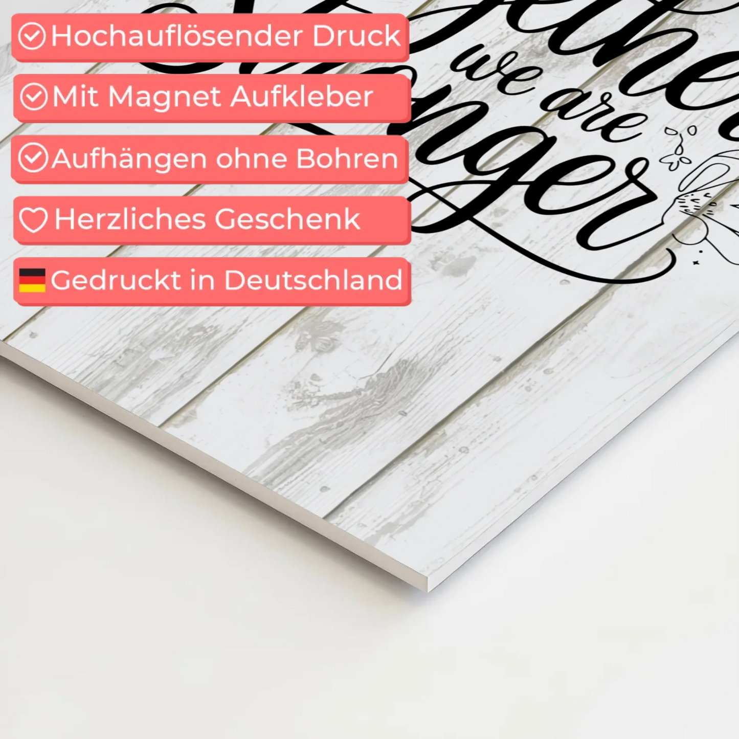 Magnet Poster Spruch Together we are stronger Geschenk