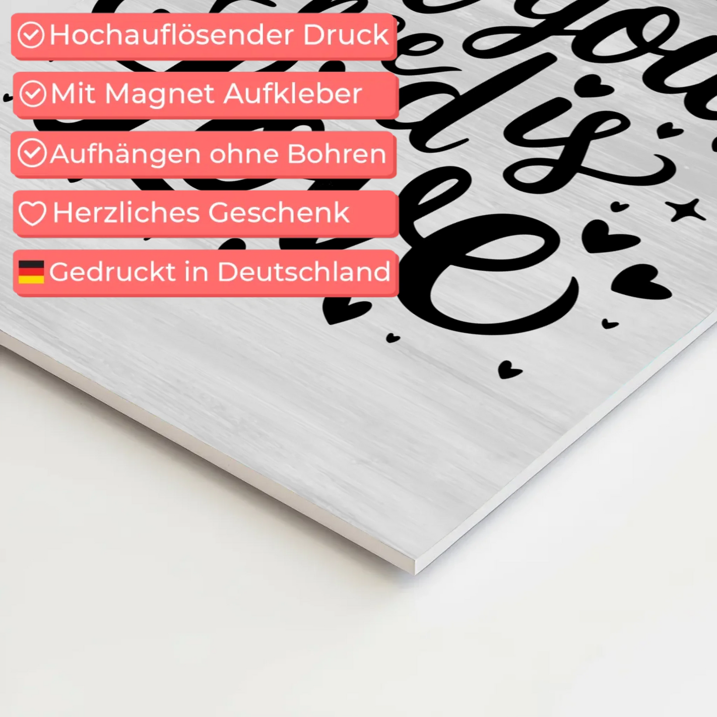 Sprüche Poster Magentisch All You Need Is Love Geschenk