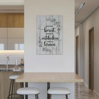 Spruch Affirmation Magnet Wandbild Positiv Neues Lernen