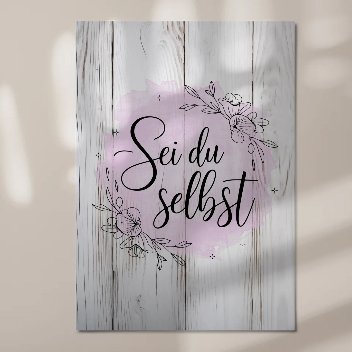 Spruch Fotoboard Magnet Wandbild Sei du selbst Geschenk