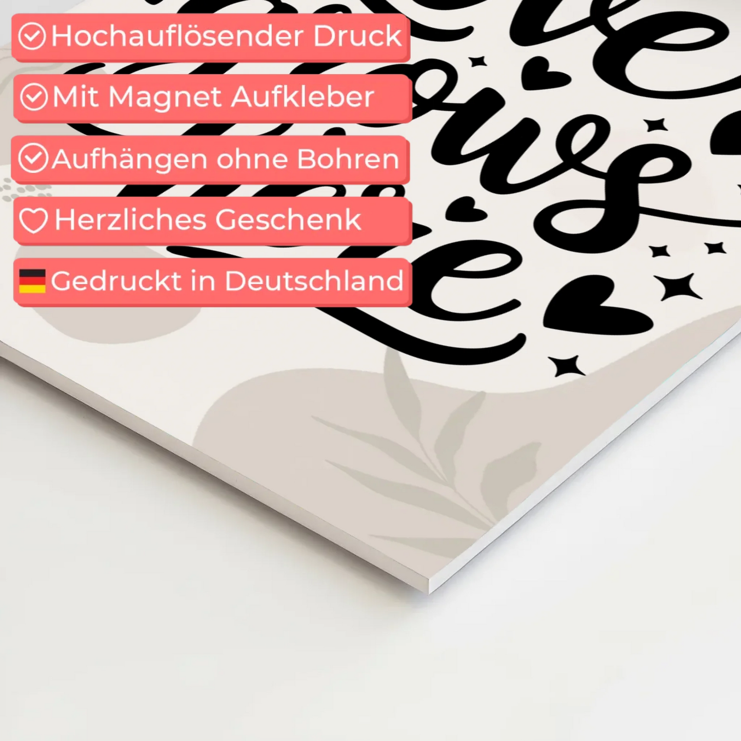 Magnet Poster mit Spruch Love grows here Geschenk