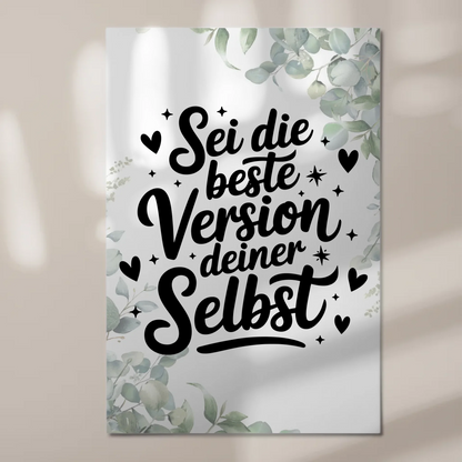 Sprüche Poster Magentisch - Beste Version deiner selbst