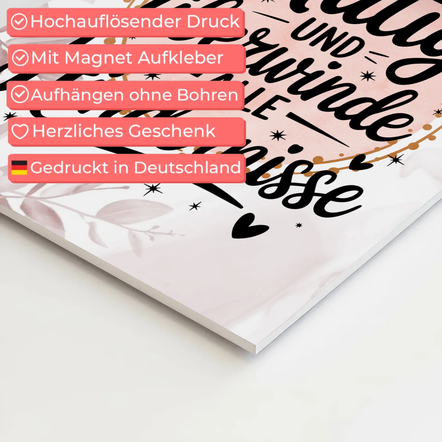 Magnetisches Wandbild Spruch Affirmation Ich bin mutig