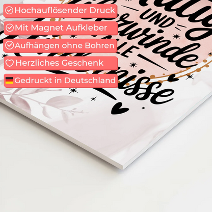 Magnetisches Wandbild Spruch Affirmation Ich bin mutig