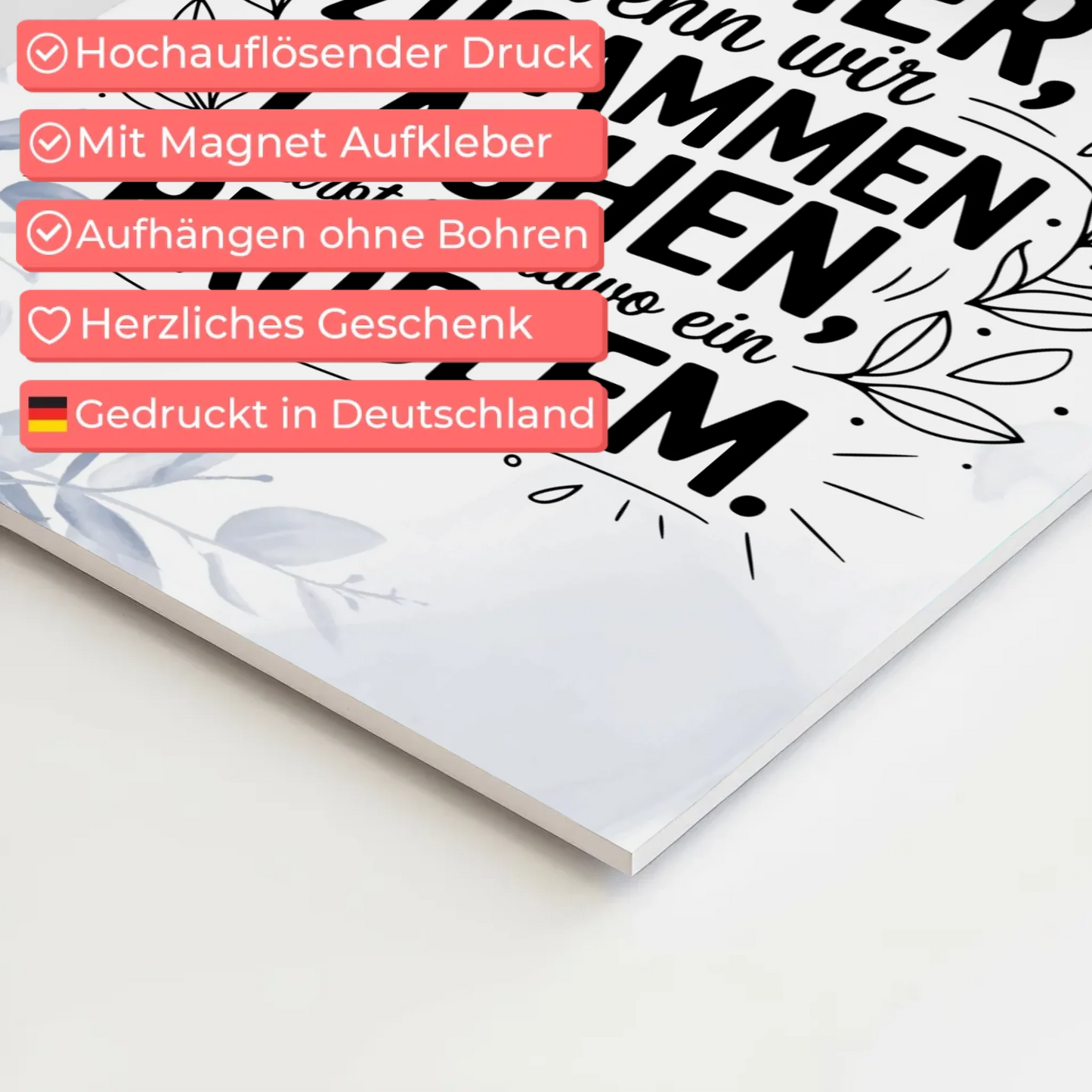 Magnet Poster mit Spruch Immer wenn wir zusammen lachen