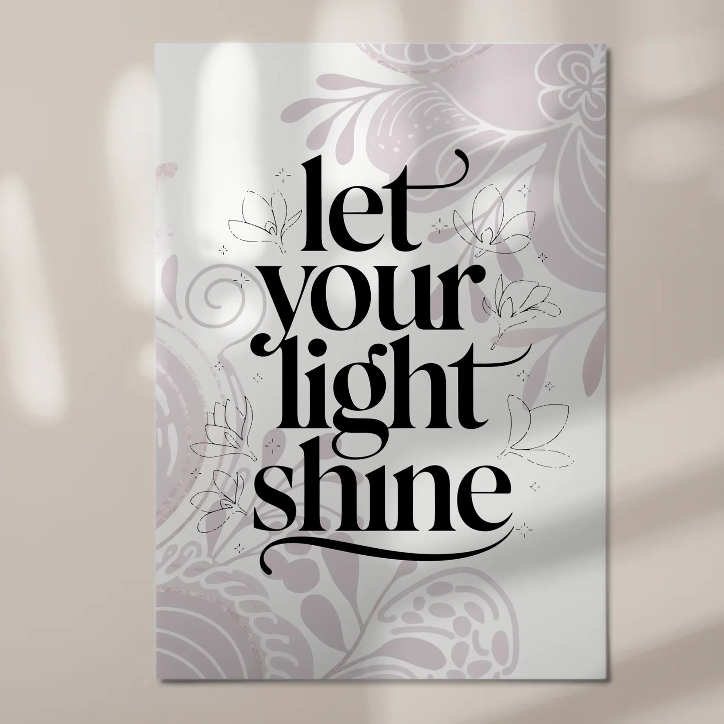 Spruch Fotoboard Magnet Wandbild Let Your Light Shine