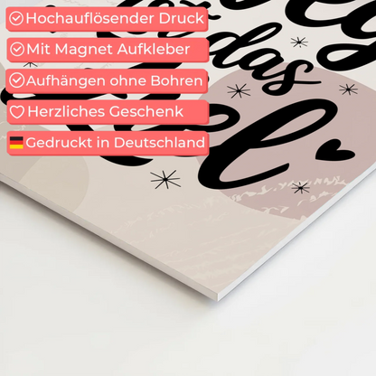Sprüche Poster Magentisch Der Weg ist das Ziel Geschenk