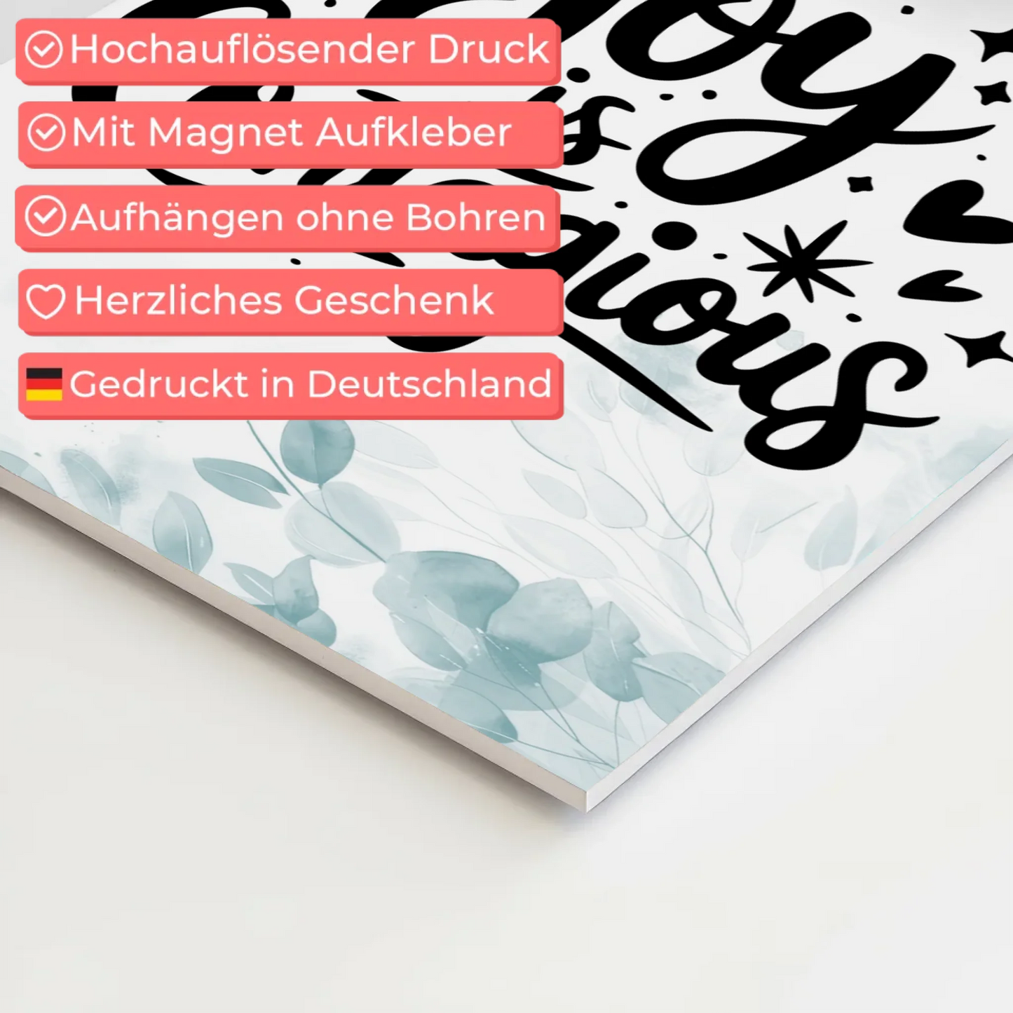 Magnet Poster Spruch Joy is Contagious personalisiert