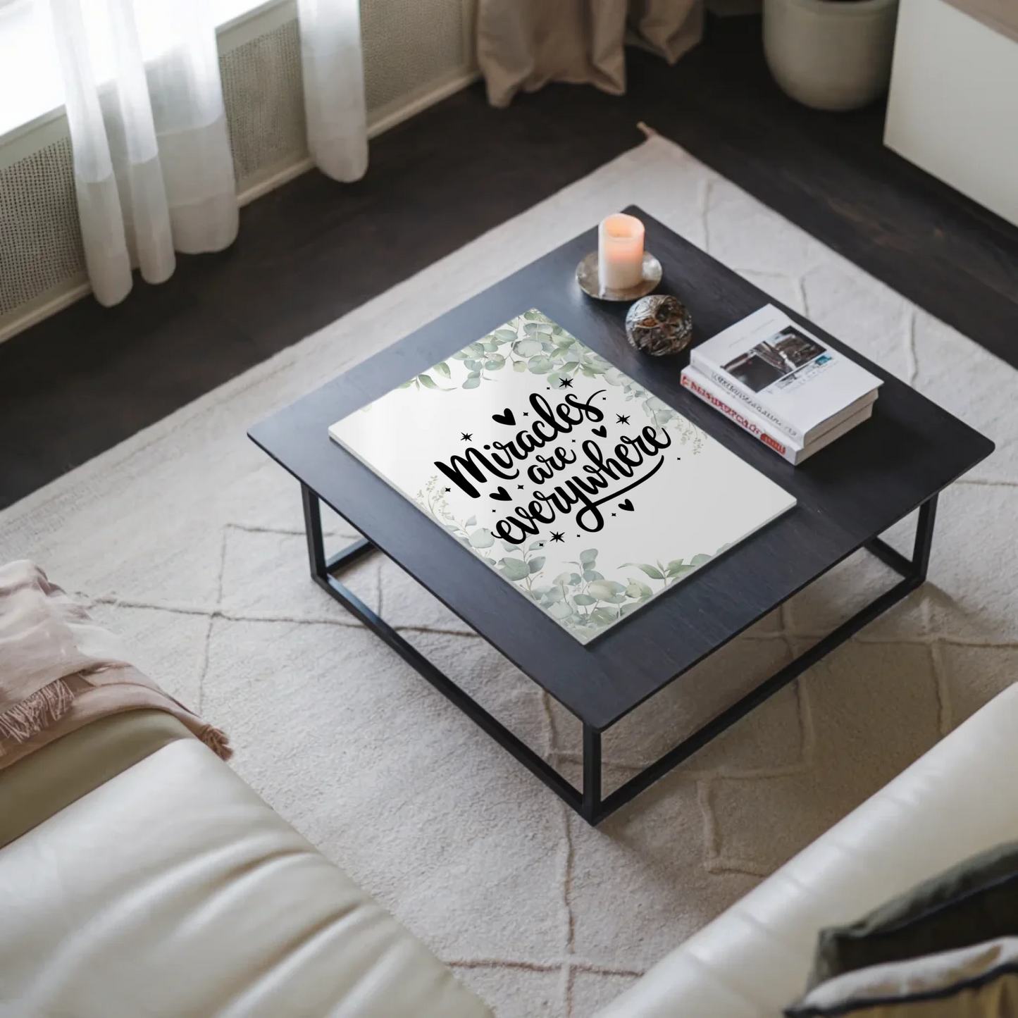 Magnet Poster mit Spruch Miracles are everywhere