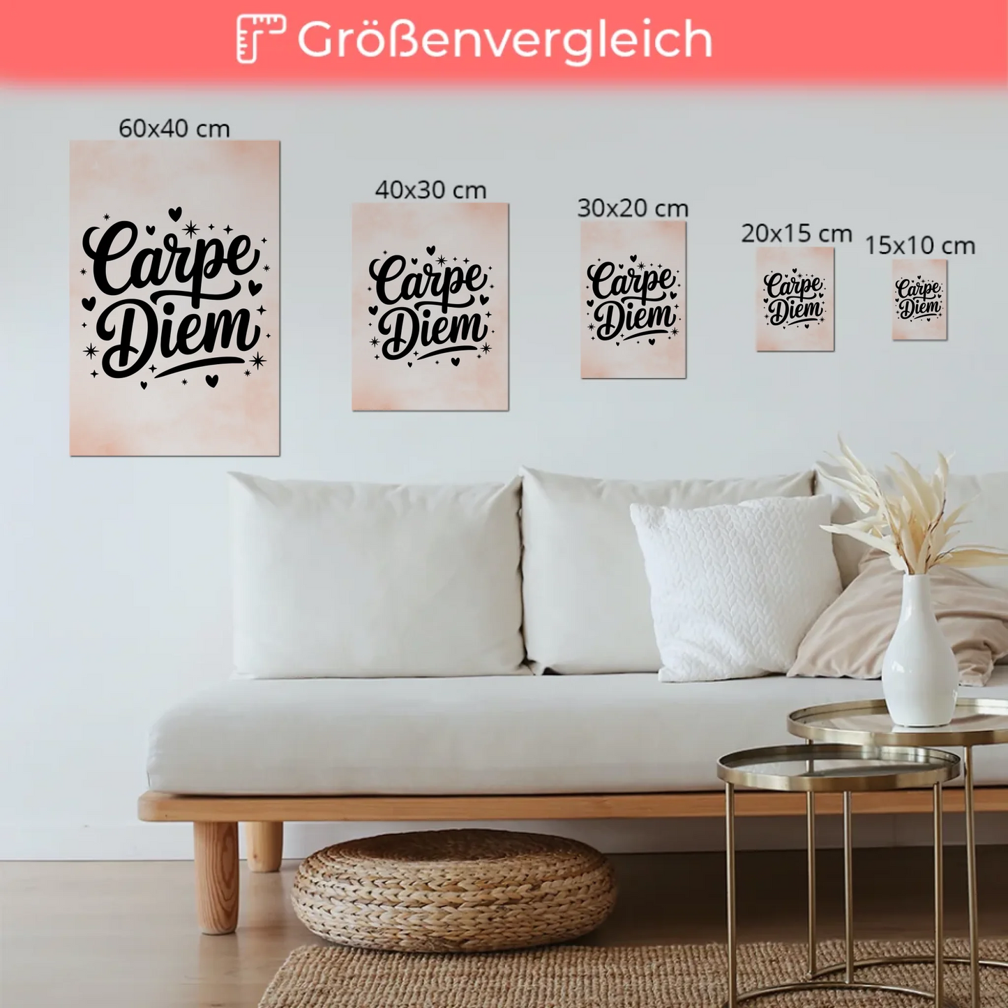 Carpe Diem Sprüche Poster Magentisch Personalisiert