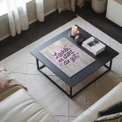 Spruch Fotoboard Magnet Wandbild Lächle es steht dir gut