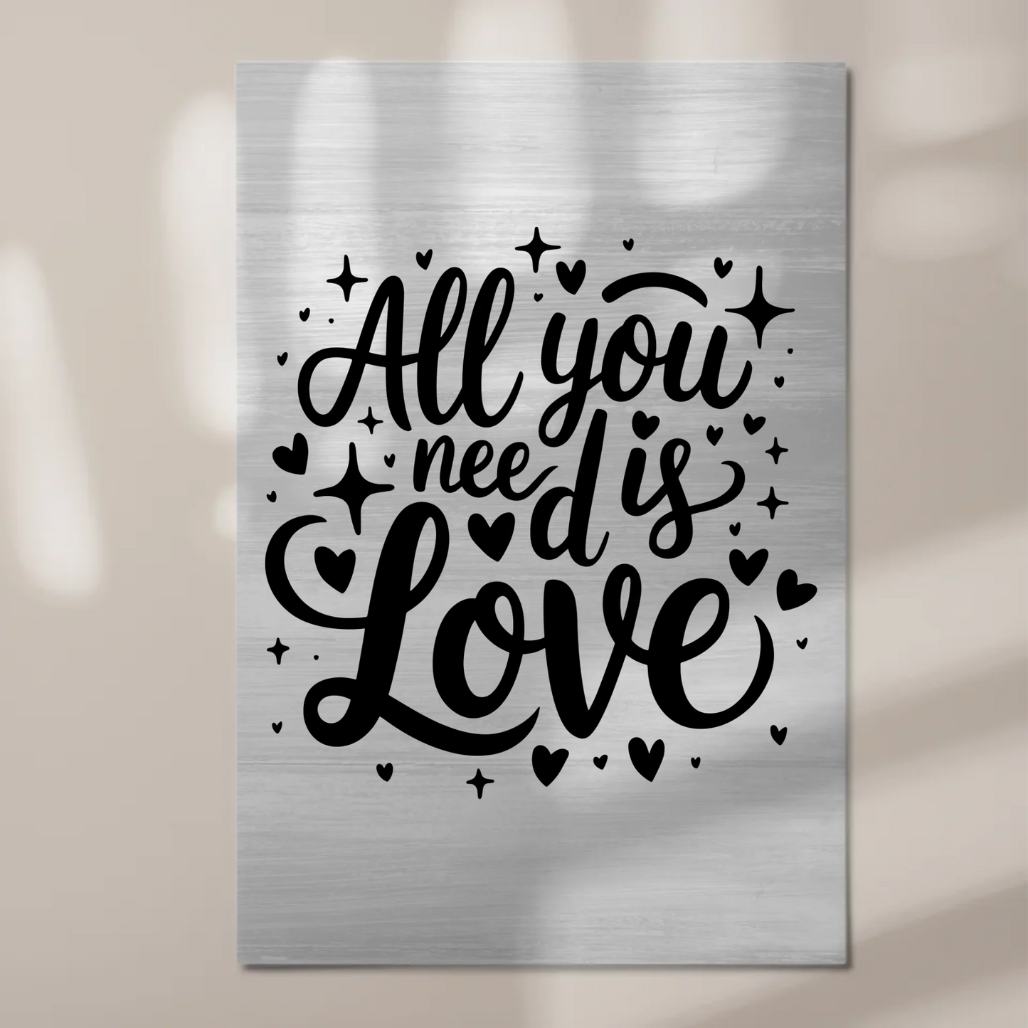 Sprüche Poster Magentisch All You Need Is Love Geschenk