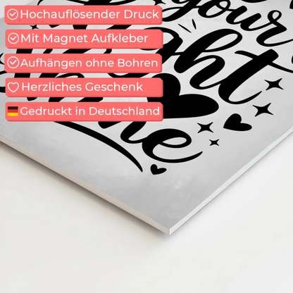 Magnet Poster mit Spruch Let your light shine Geschenk