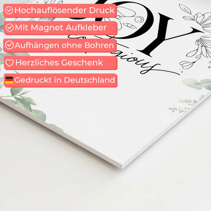 Magnet Poster Spruch Joy is Contagious Geschenkidee