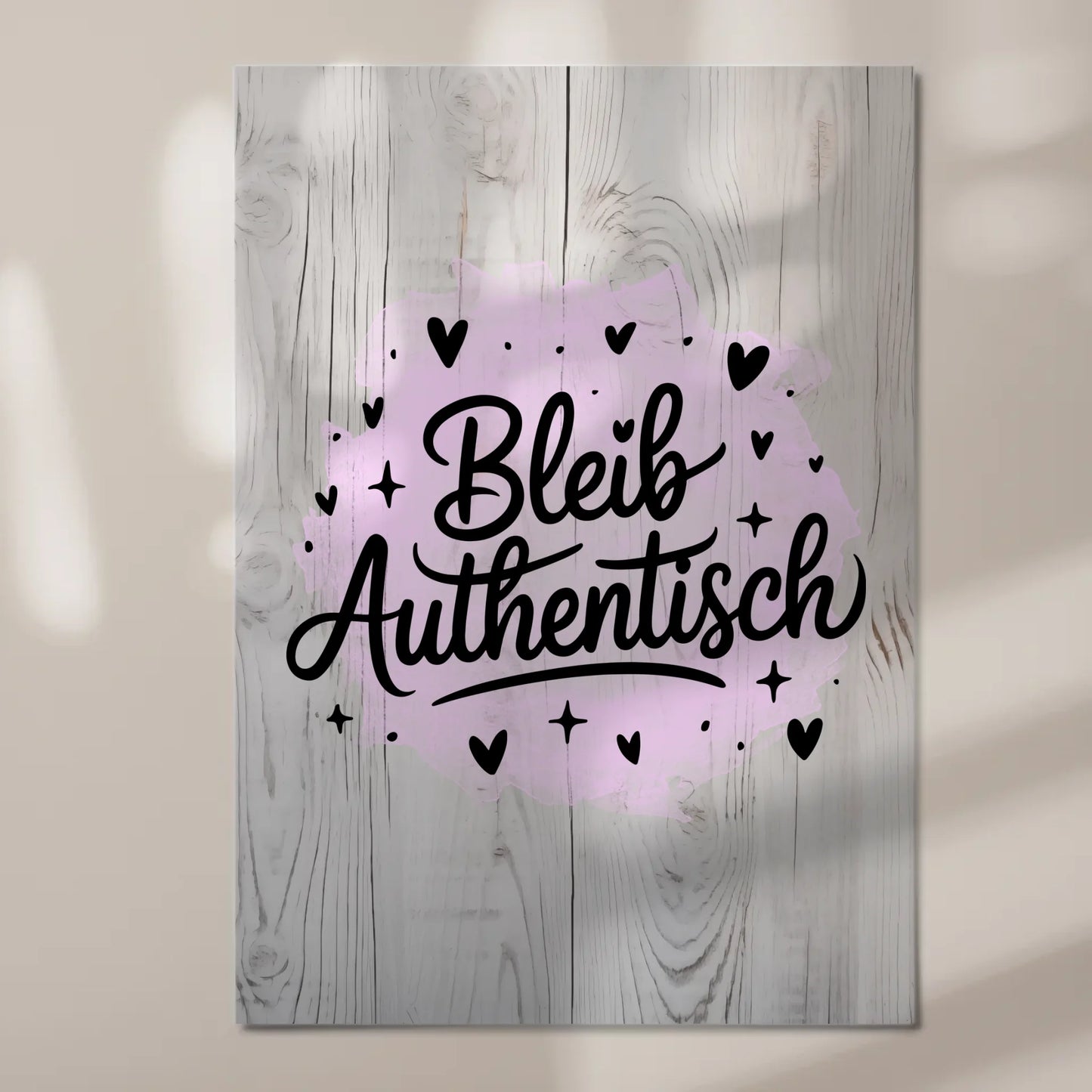Magnet Poster Spruch Bleib authentisch personalisiert