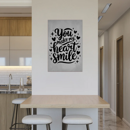 Spruch Fotoboard Magnet Wandbild You Make My Heart Smile
