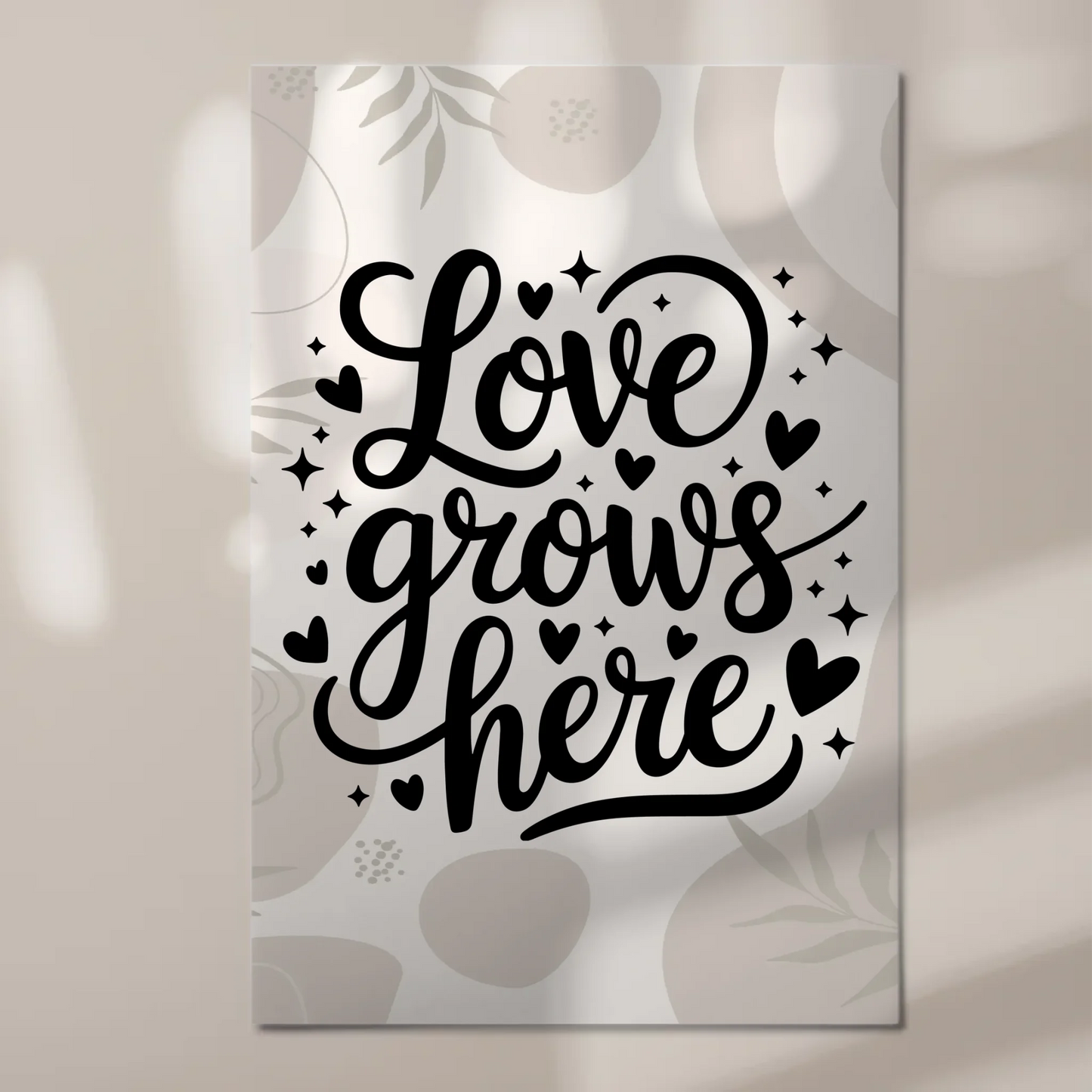 Magnet Poster mit Spruch Love grows here Geschenk