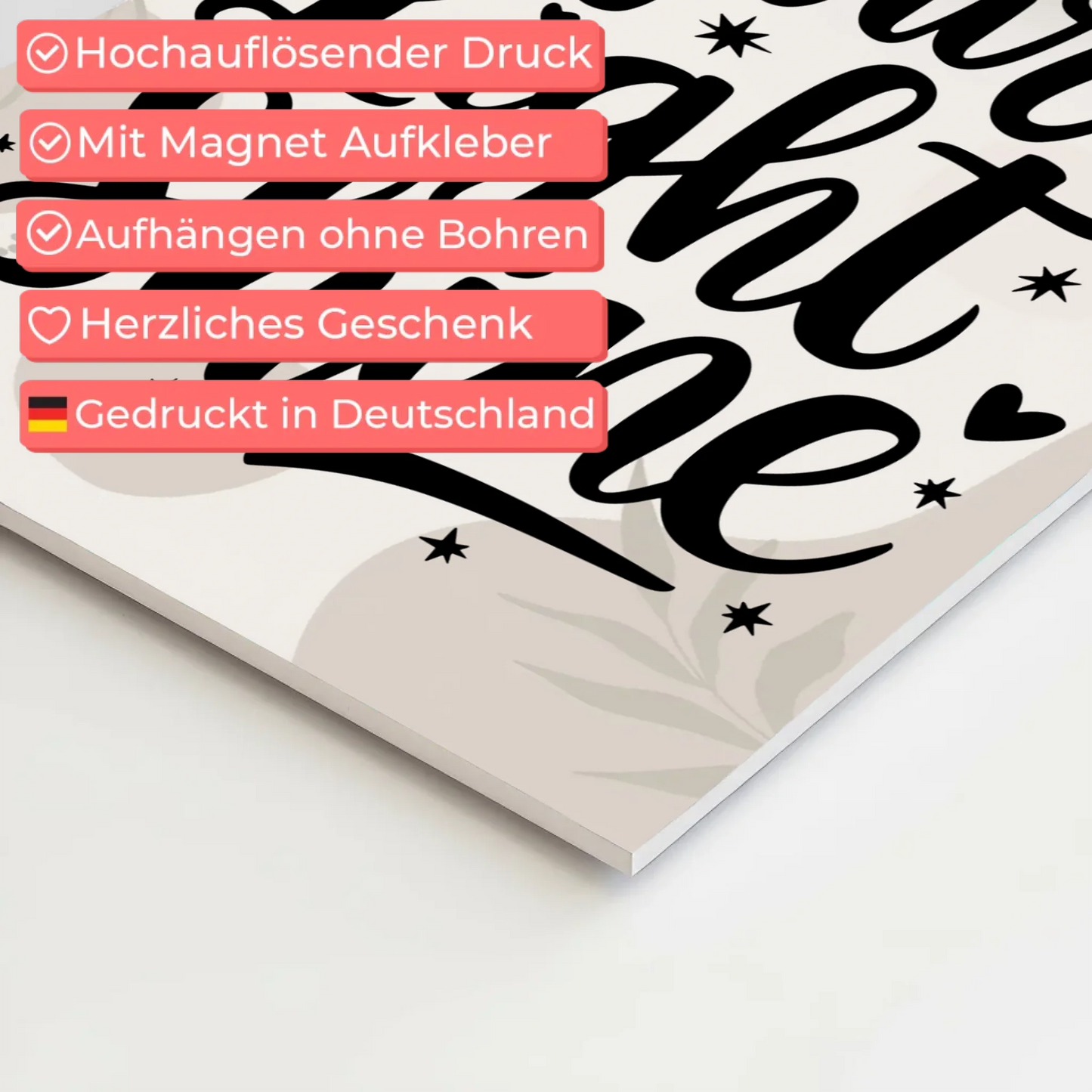 Magnet Poster Spruch Let Your Light Shine Geschenk