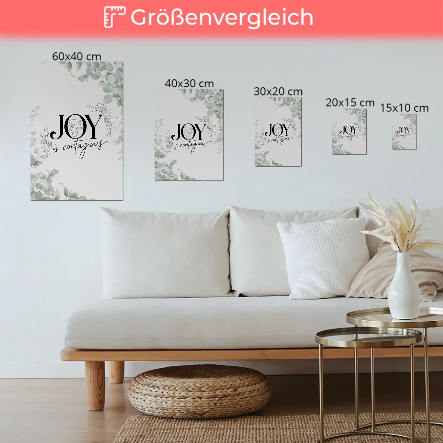 Magnet Poster Spruch Joy is Contagious Geschenkidee