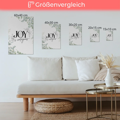 Magnet Poster Spruch Joy is Contagious Geschenkidee