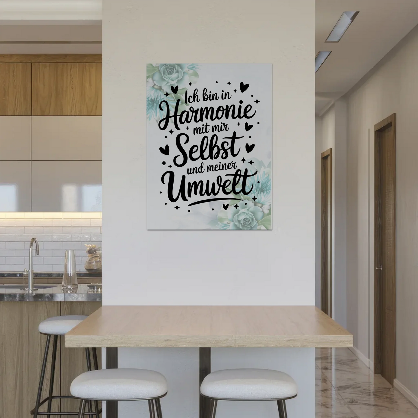 Affirmation Magnet Wandbild Ich bin in Harmonie Poster Fotoboard