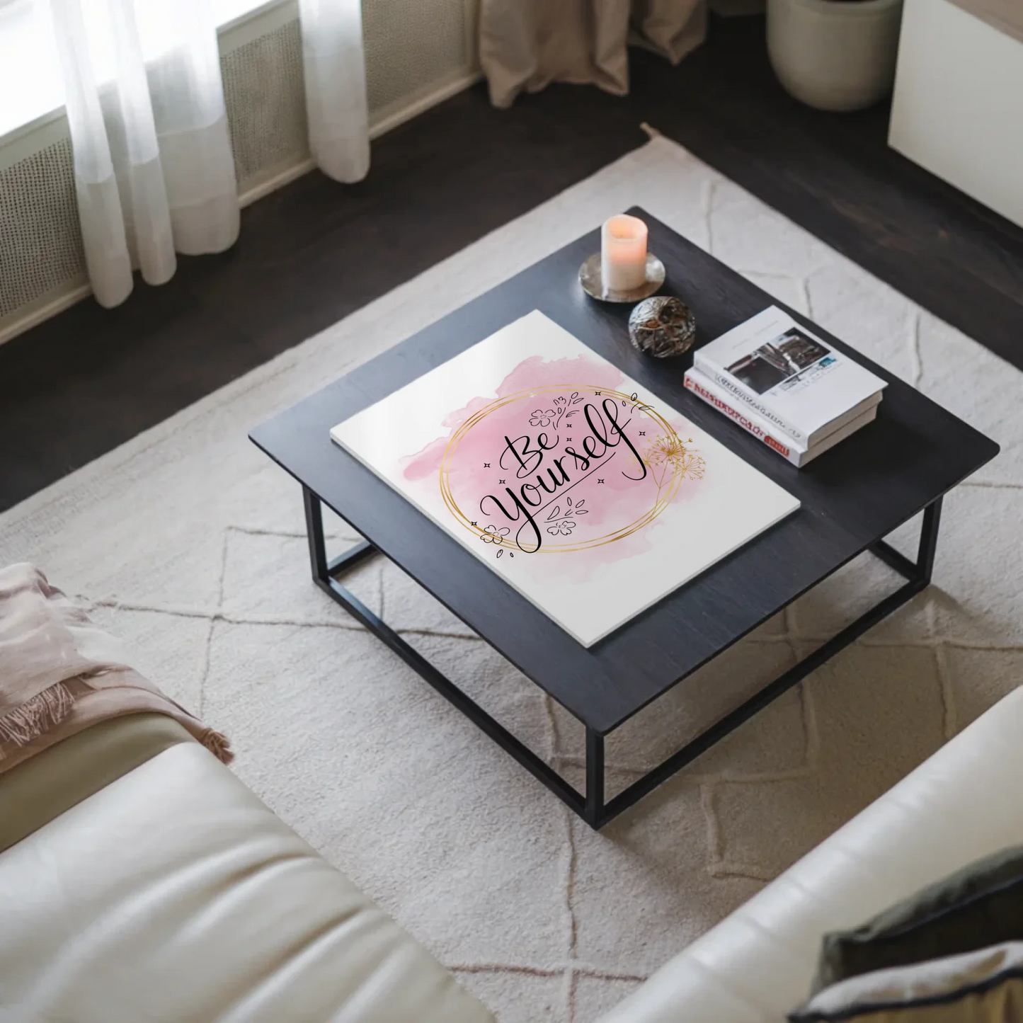 Spruch Fotoboard Magnet Wandbild Be Yourself Geschenk