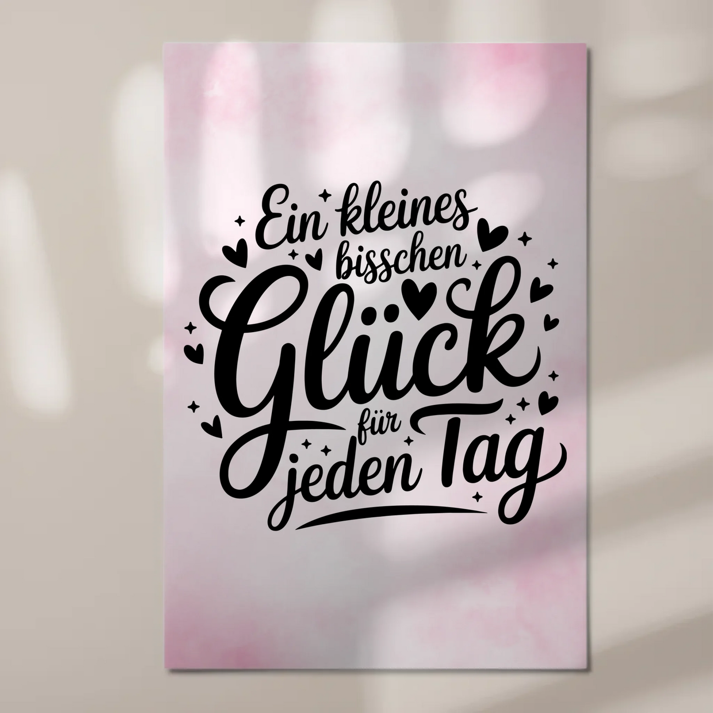 Sprüche Poster Magentisch - Glück für jeden Tag