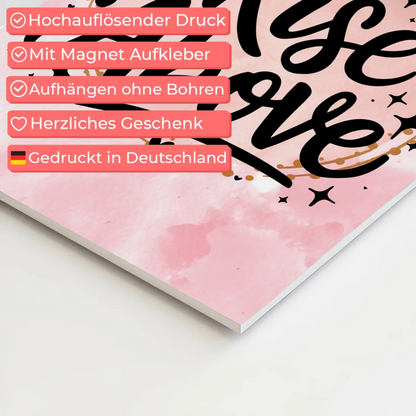 Magnet Poster mit Spruch Rise Above personalisiert