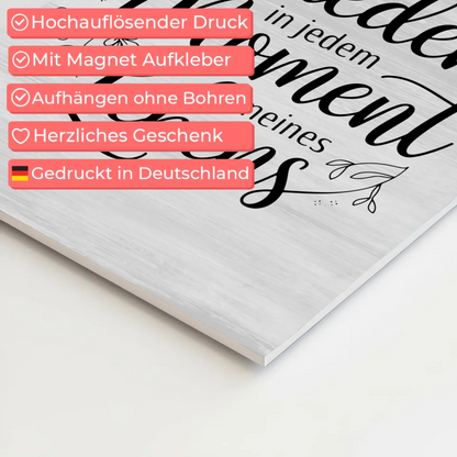 Magnetisches Sprüche Poster Affirmation Frieden im Leben