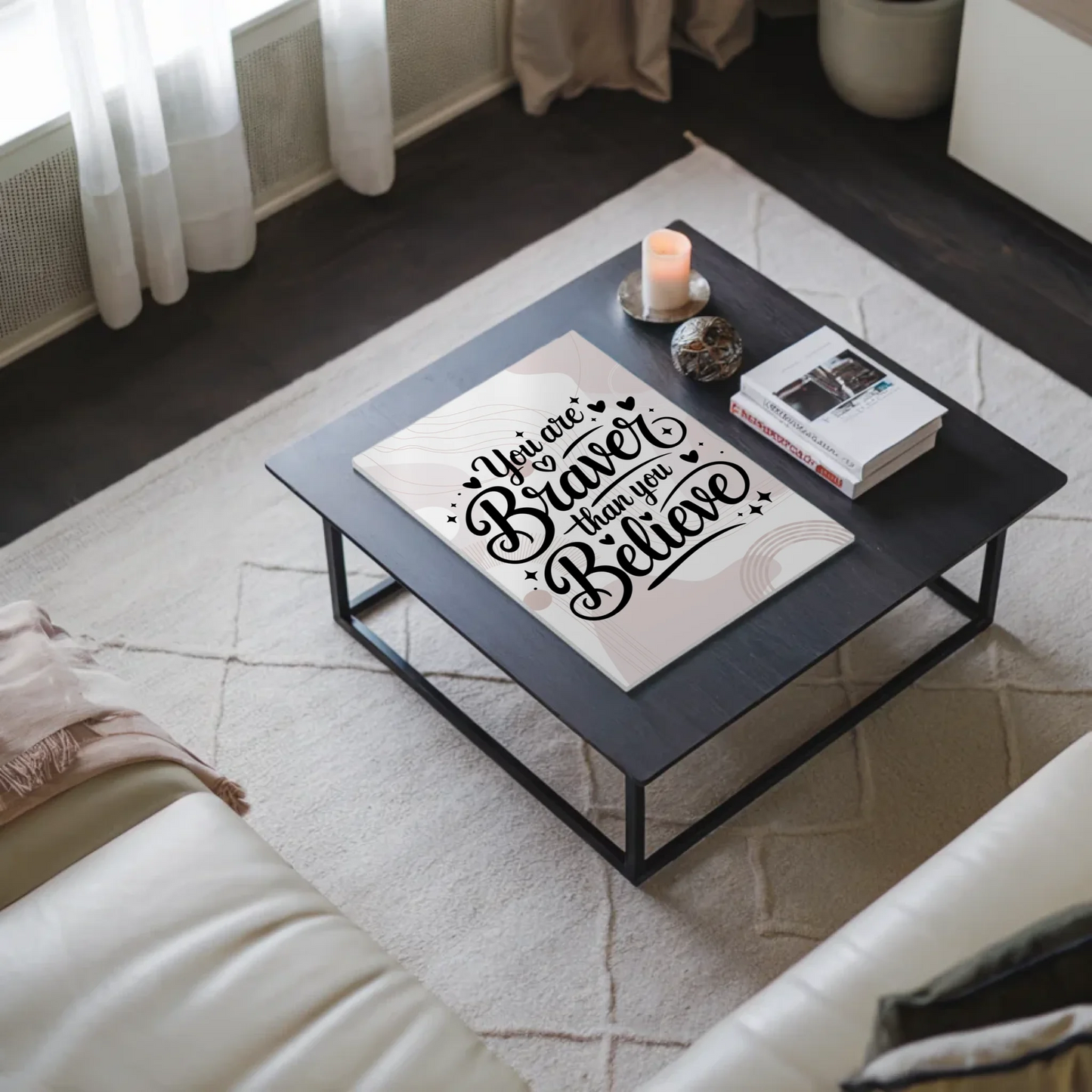 Sprüche Poster Magentisch You Are Braver als Geschenk