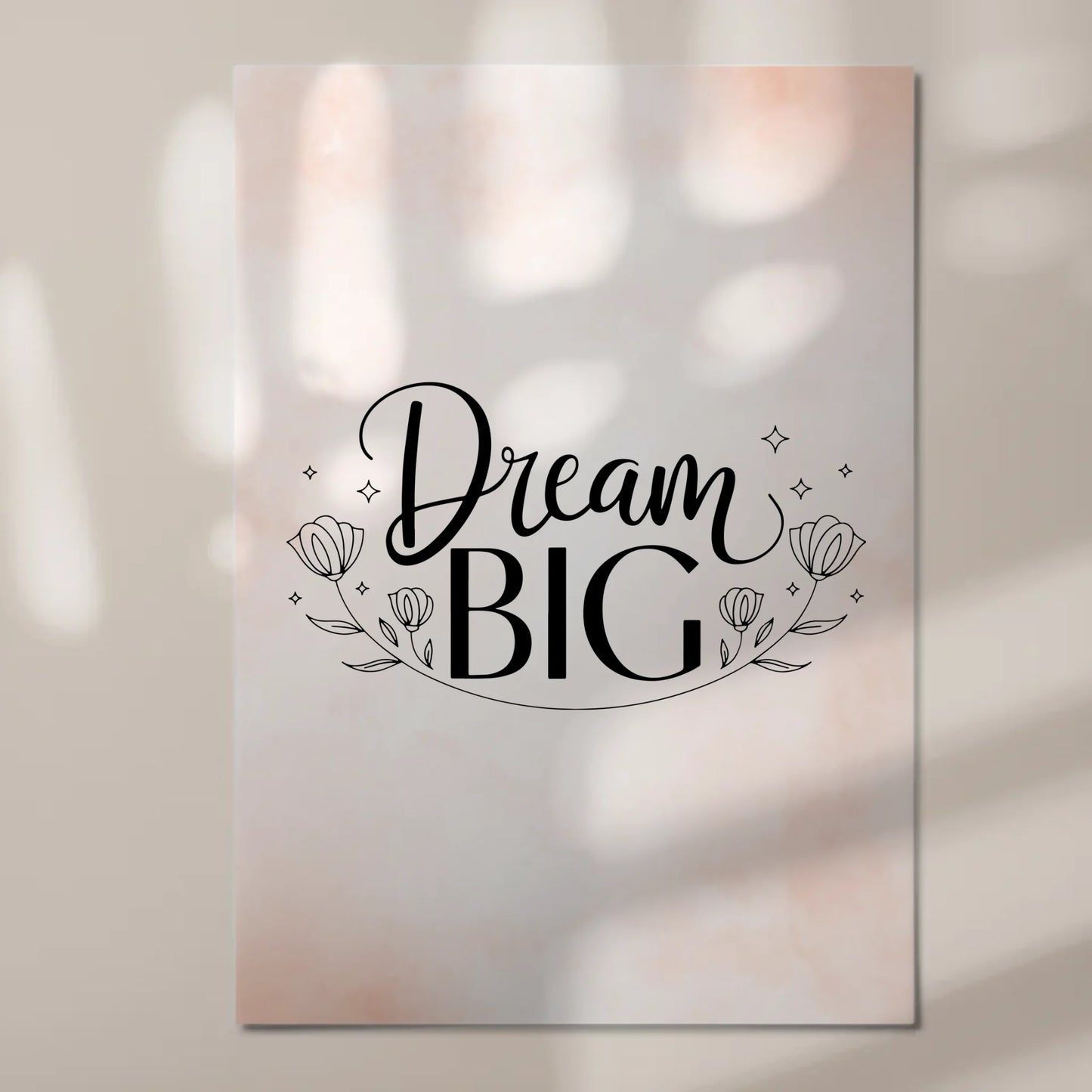 Spruch Fotoboard Magnet Wandbild Dream Big Geschenk