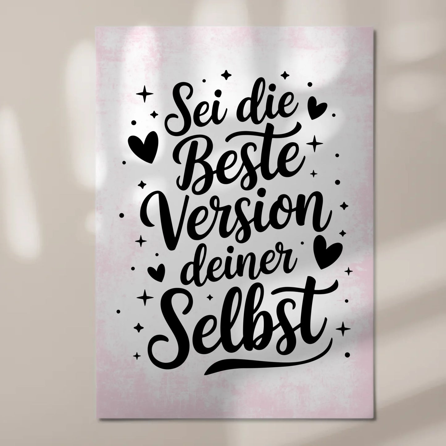 Spruch Fotoboard Magnet Wandbild Beste Version deiner Selbst