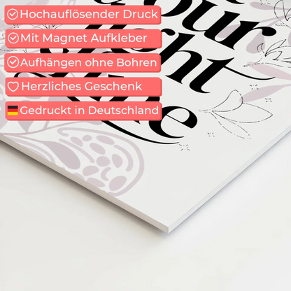 Spruch Fotoboard Magnet Wandbild Let Your Light Shine