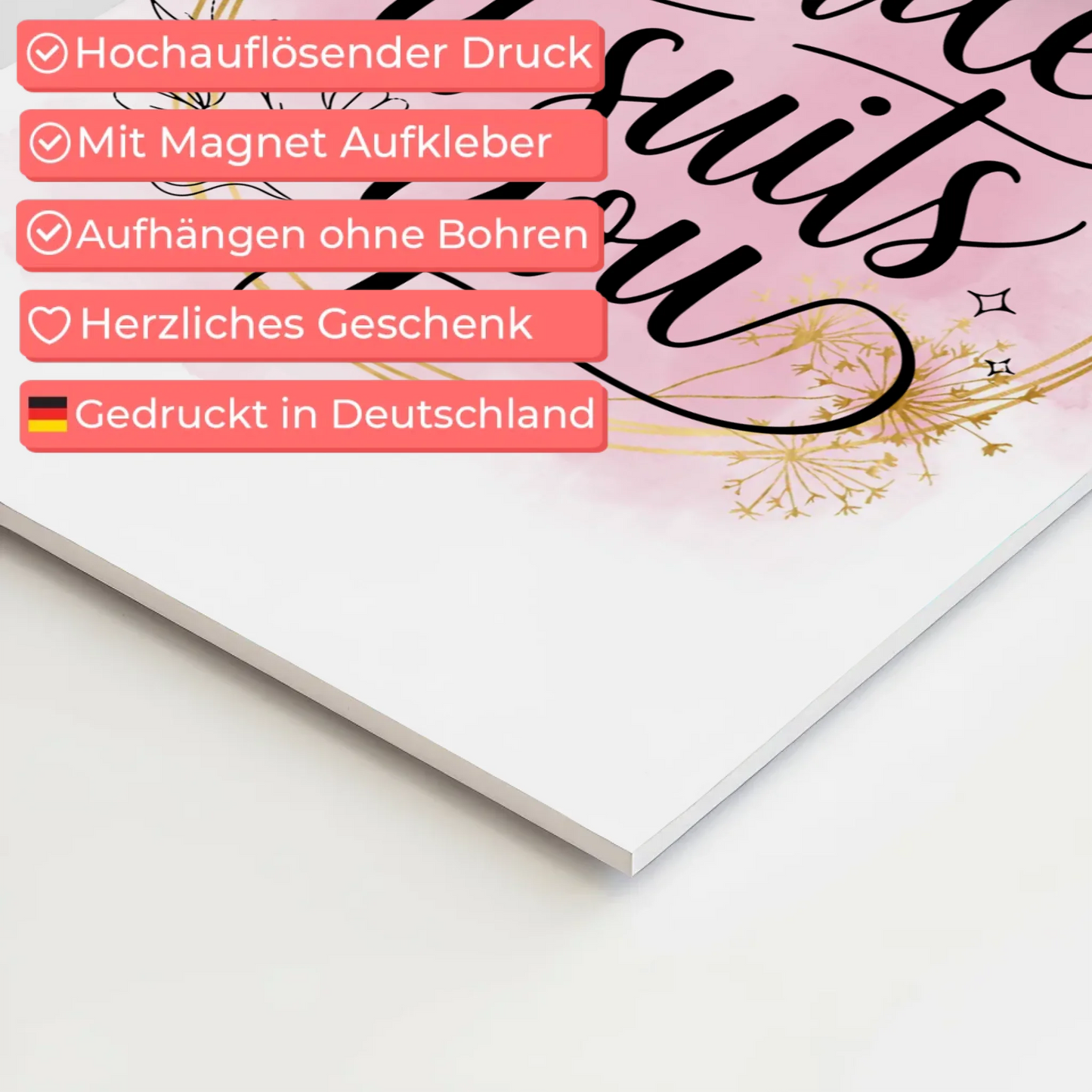 Sprüche Poster Magentisch Smile It Suits You Geschenk