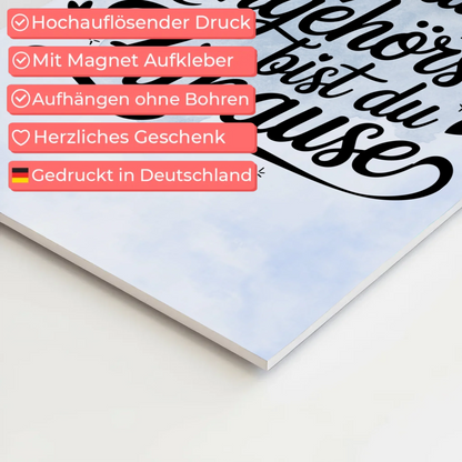 Magnet Poster mit Spruch Wo du hingehörst zuhause